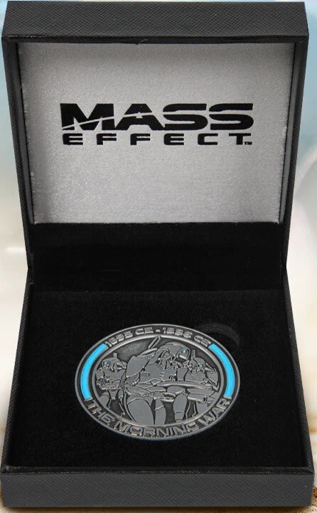 Mass Effect Morning War Challenge Round Coin Geth Quarian Helmet Sold Out NEW