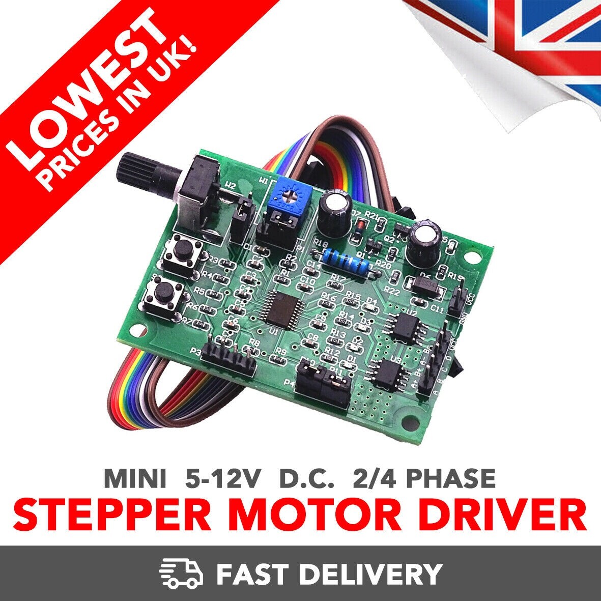 DC 5V-12V 6V Stepper Motor Driver Mini 2-phase 4-wire 4-phase 5-wire Multifuncti