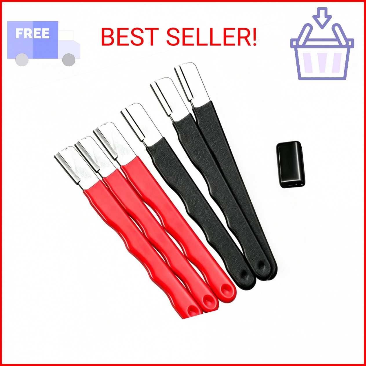 6 Pack Garden Tool Sharpener, Tungsten Carbide Blade Sharpener, Portable Handhel