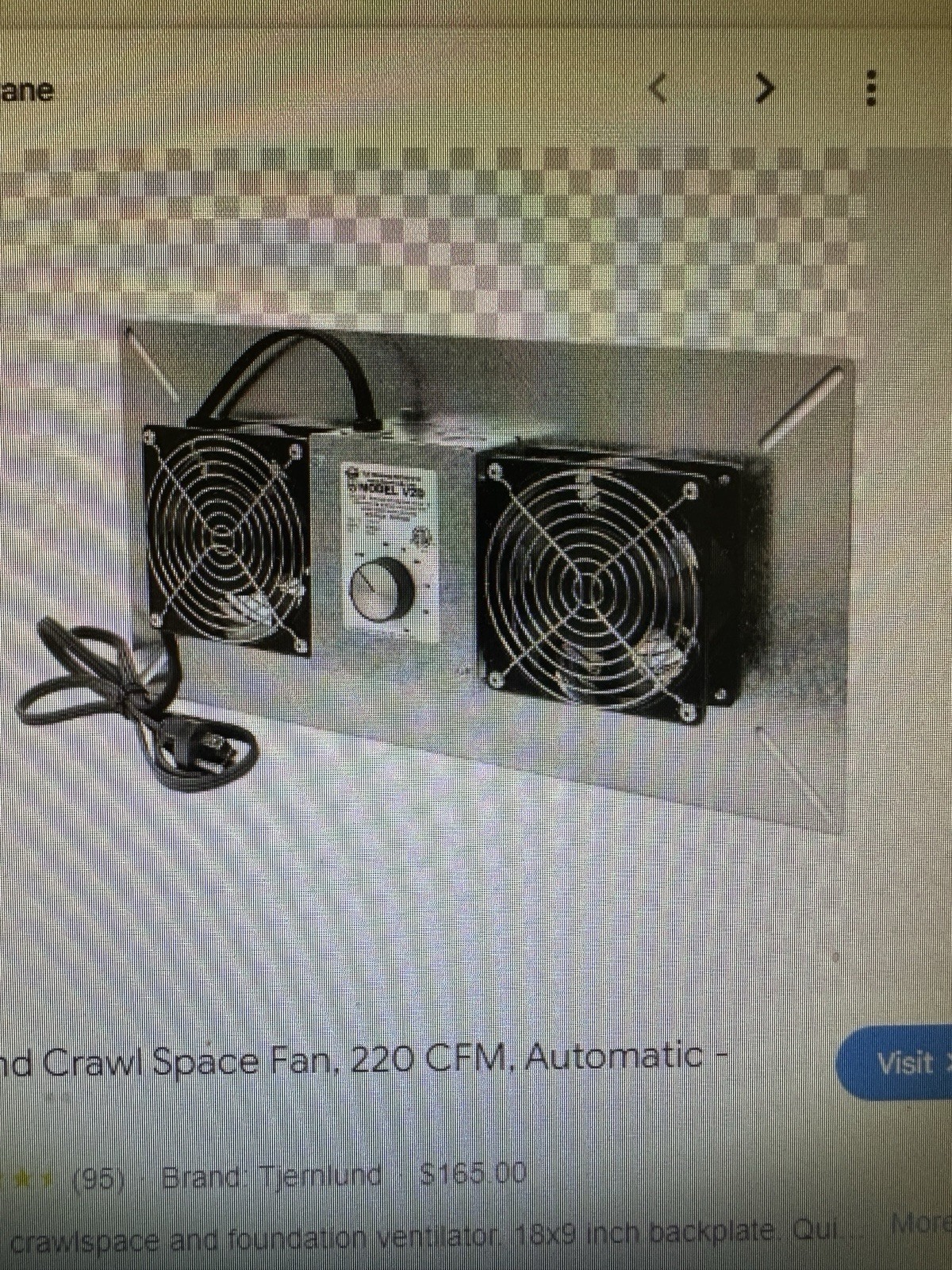 Crawl Space Vent fan