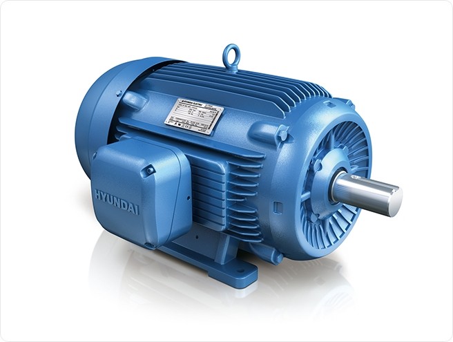 5 hp 184T electric motor 1800 rpm 3 phase tefc Hyundai HES5-18-184T
