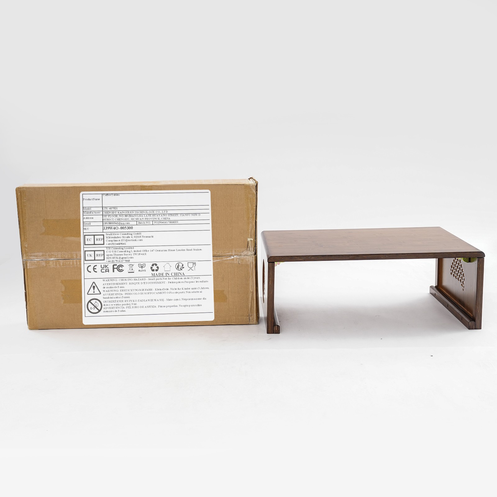 Foldable Floor Low Table Bamboo Coffee Table Tea Table For Living Room Tea Room