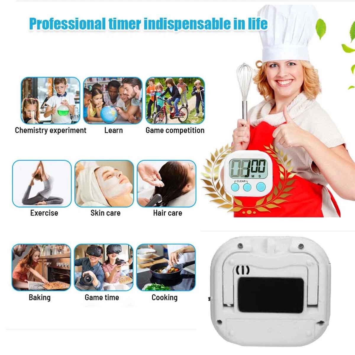 Multifunction LCD Digital Timer – Perfect for Gym, Cooking, Study & Office