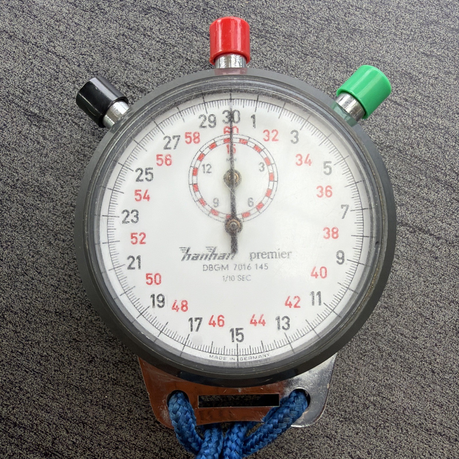 Hanhart Premier  Shockproof Stopwatch 1/10 SEC  Made In  Germany