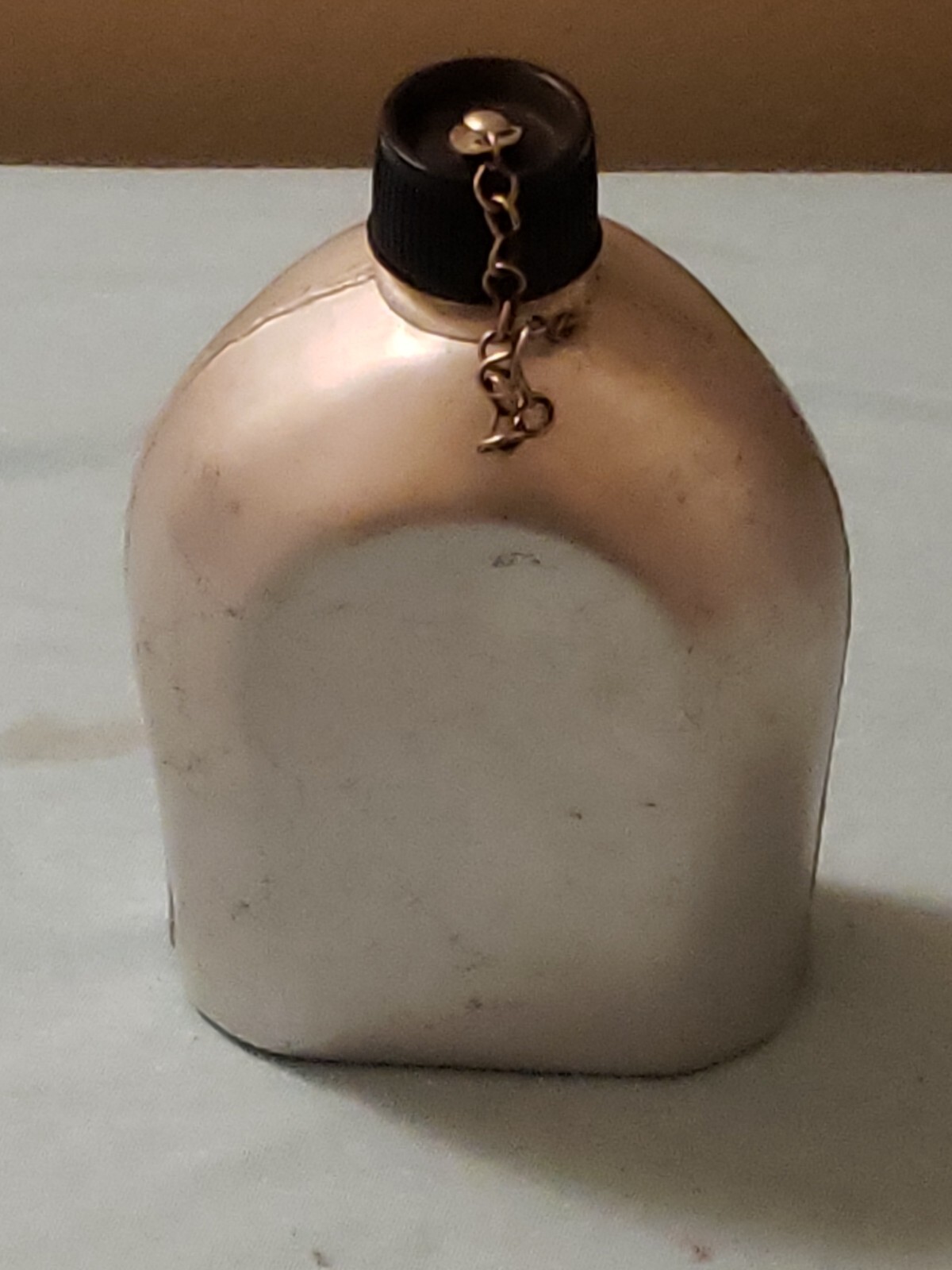 Cast Aluminum Canteen With Green Cover "BIGGS" Inscribed.