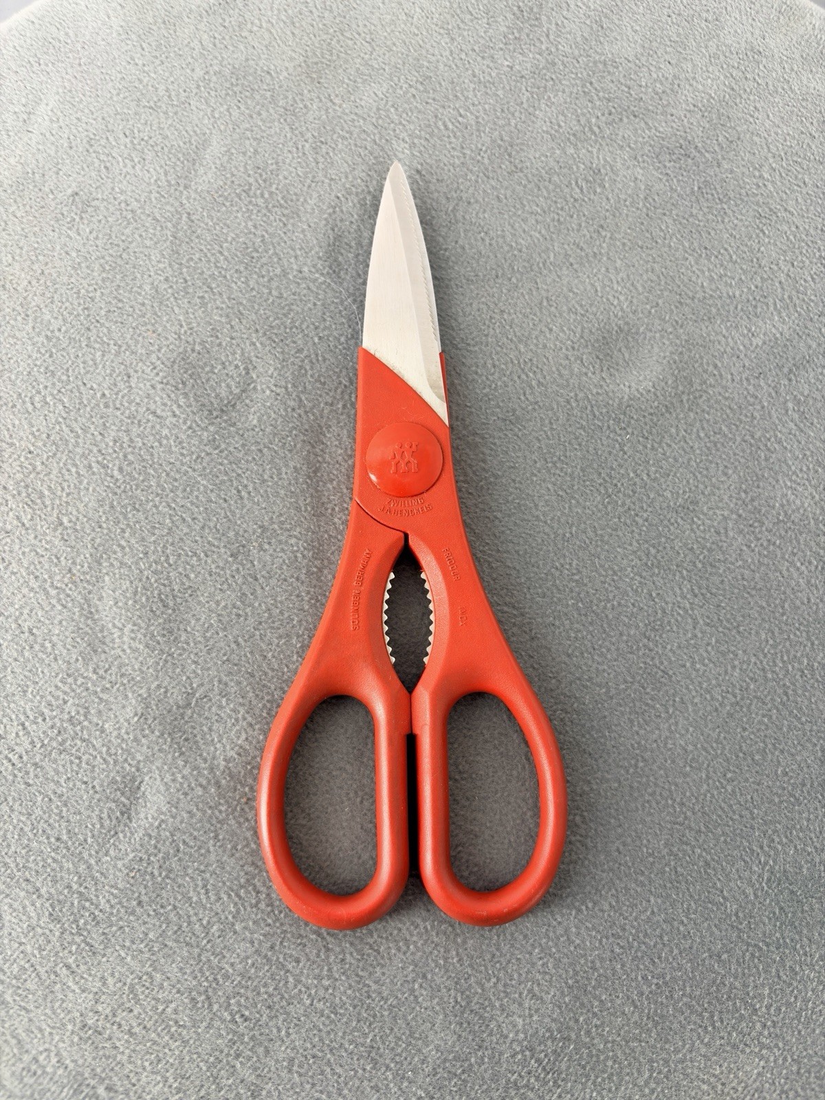 RARE Zwilling J.A. Henckels RED Multi-Purpose 8" Kitchen Shears Germany 🇩🇪