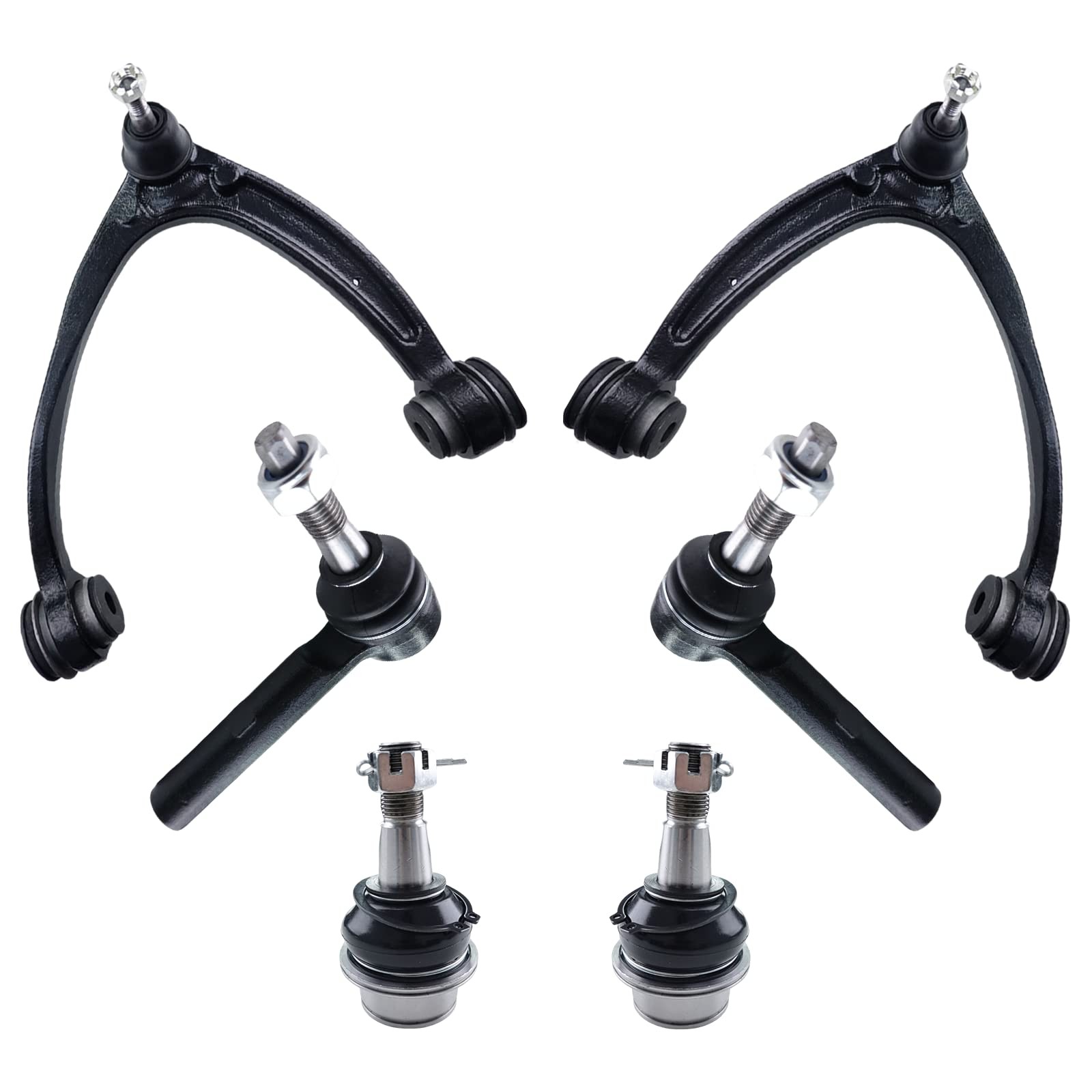 6pc Front Upper Control Arm Ball Joint Tie Rod for Chev/GMC 1500 Escalade K80669