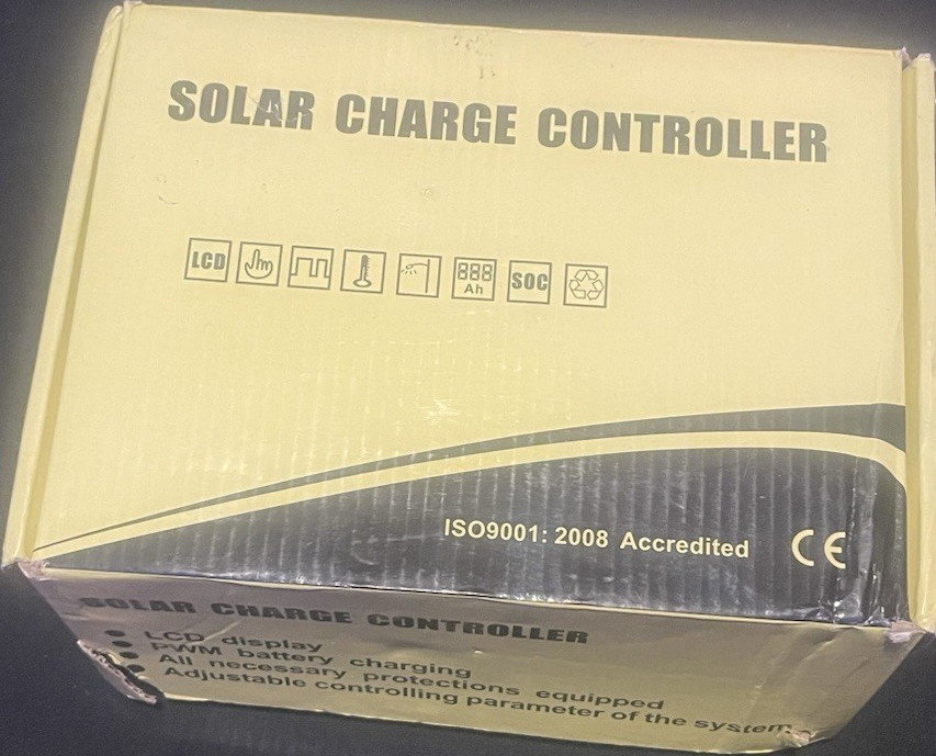 SOLAR80 80A PWM Solar Charge Controller 12V/24V Auto Voltage LCD Black