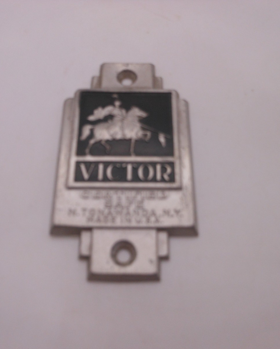 VICTOR Safe Metal Badge/Plate/Emblem, Certified Safe, USA, N Tonawanda, NY