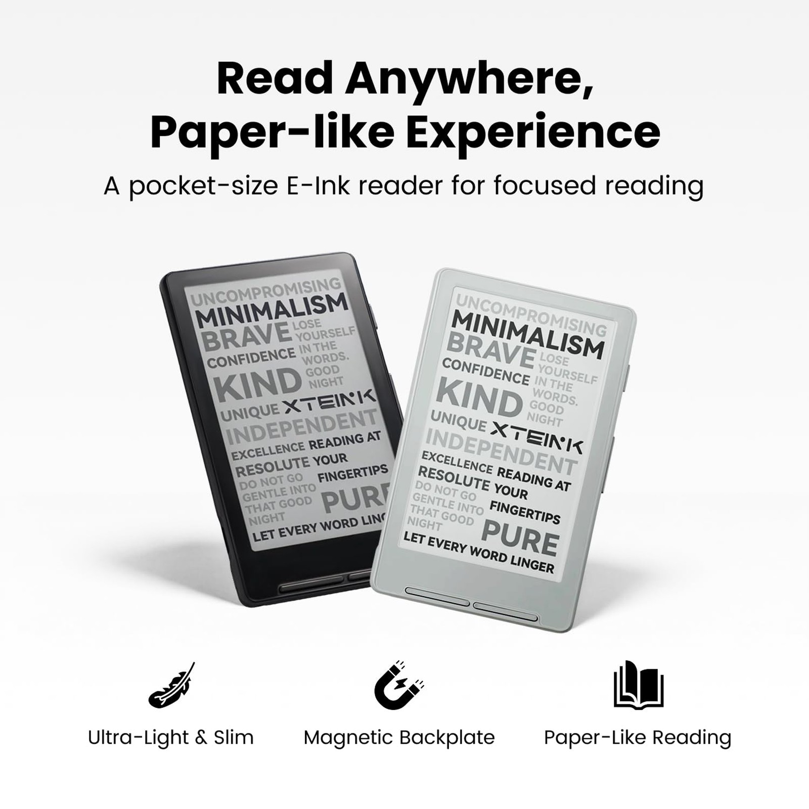 X4 E-Book Reader (Developer Edition), 4.3" Pocket E-Ink eReader, Physical Page-T