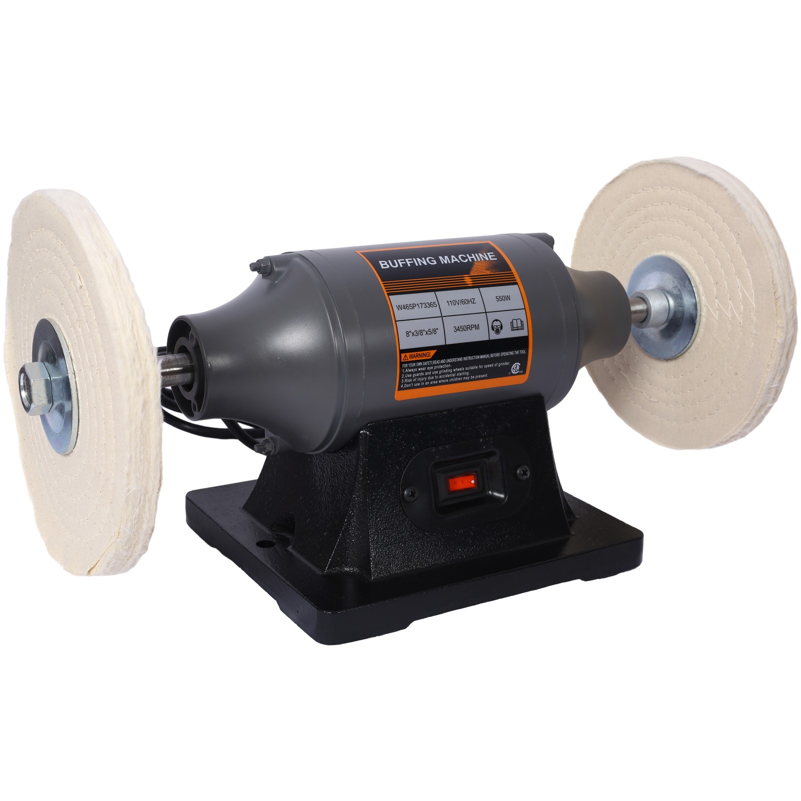 Extra Long 6 Inch Electric Polisher Benchtop Buffer Grinder