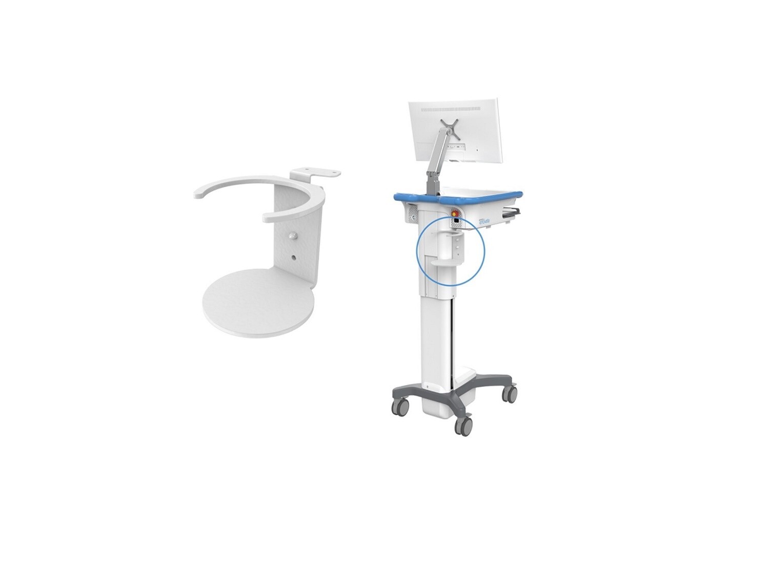 Enovate Medical Saniwipe Dispenser Bracket For Medical Envoy ENVA0020