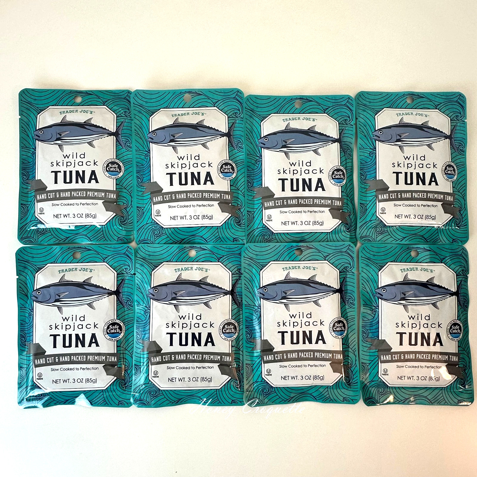 8 Packs Trader Joe's Wild Skipjack Tuna 3 Oz Each - EXP 09/2028