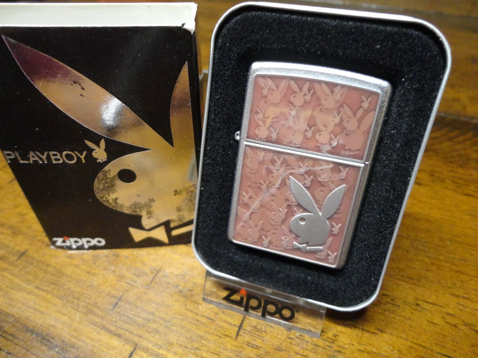 PLAYBOY BUNNY DIMENSIONAL EMBLEM ZIPPO LIGHTER MINT IN BOX 2006