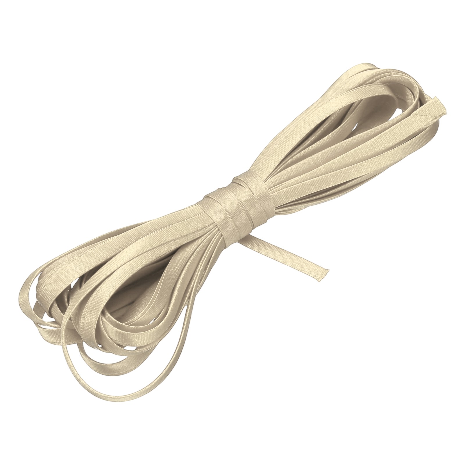 Double Fold Bias Tape 1/4 Inch x 5.5 Yards Satin Pre-fold Tape Beige