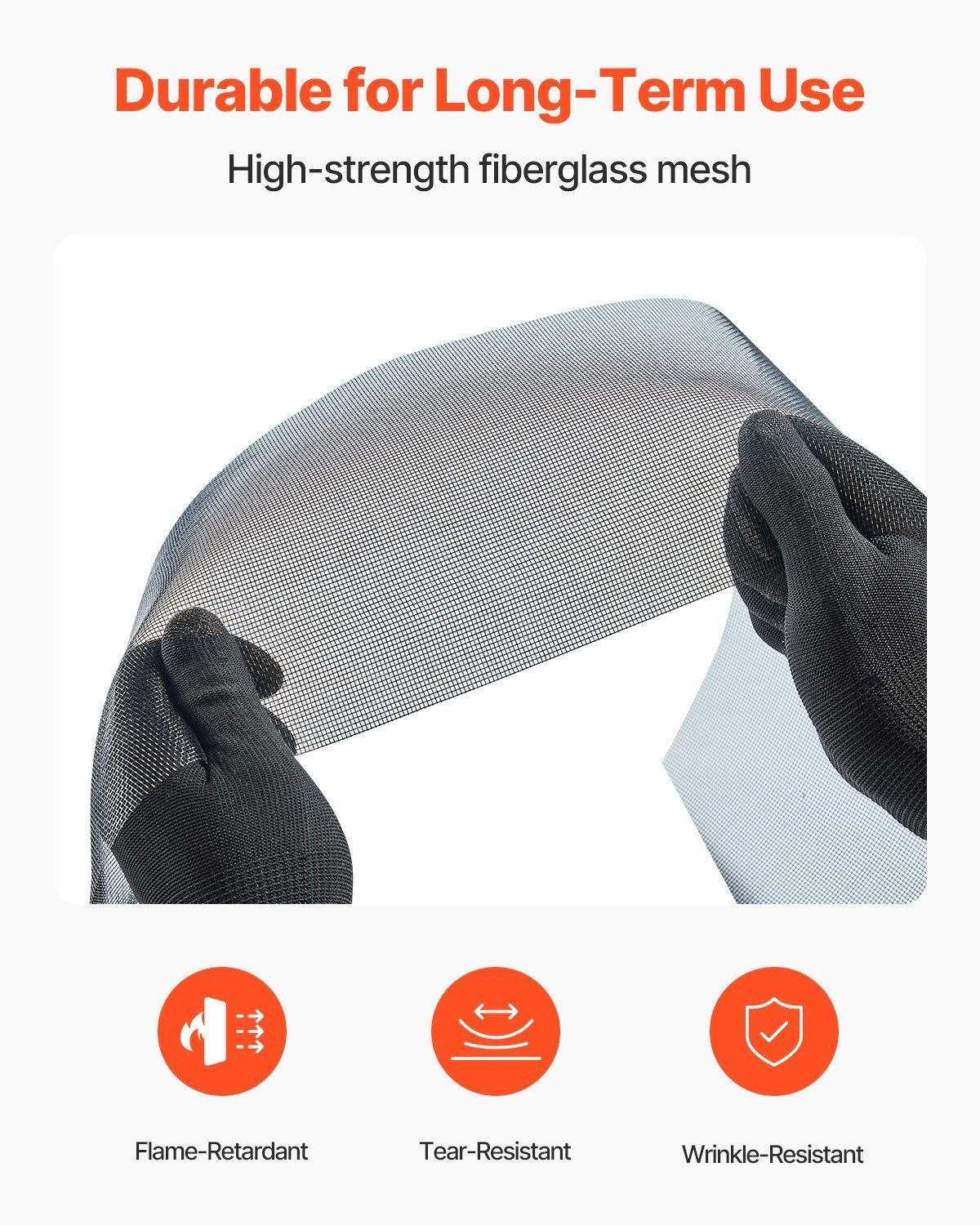 Mesh Screen Roll 100ft x 96in Adjustable DIY Custom Fit Replacement