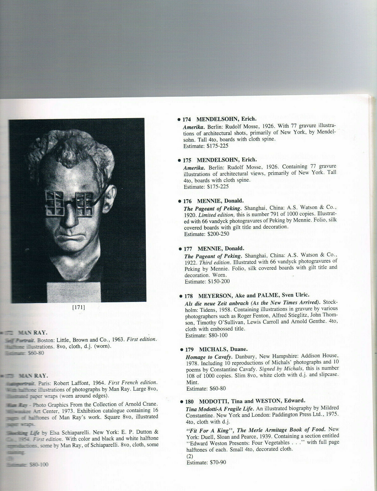 Phillips NY- Photographic Literature, Books, Bindings, Autographs - Feb 9 1982