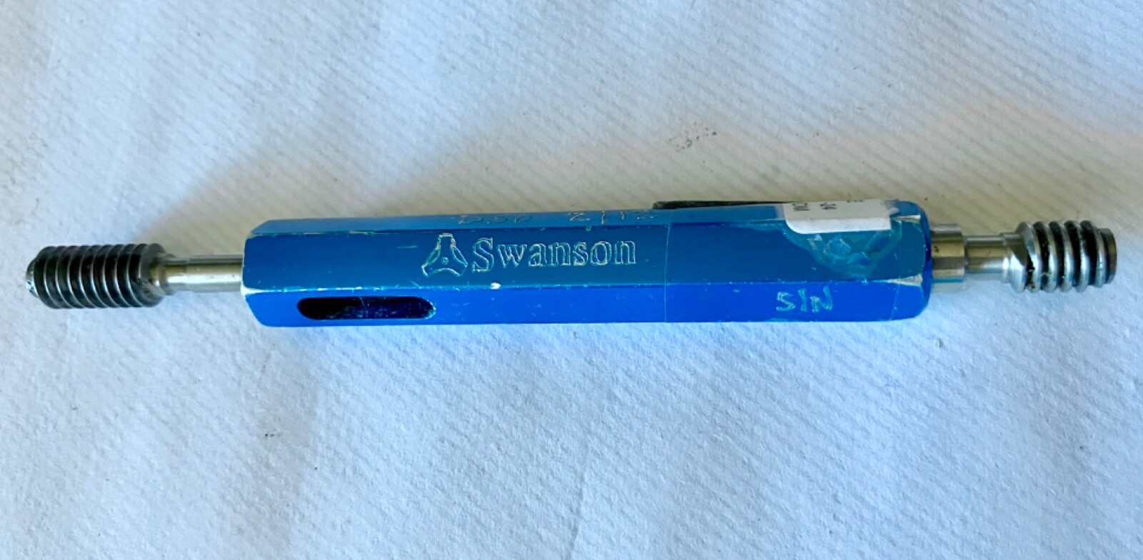 SWANSON 1/4-20 UNC 2B THREAD PLUG GAGE .25 .250 GO NO GO P.D.'S = .2175 & .2224