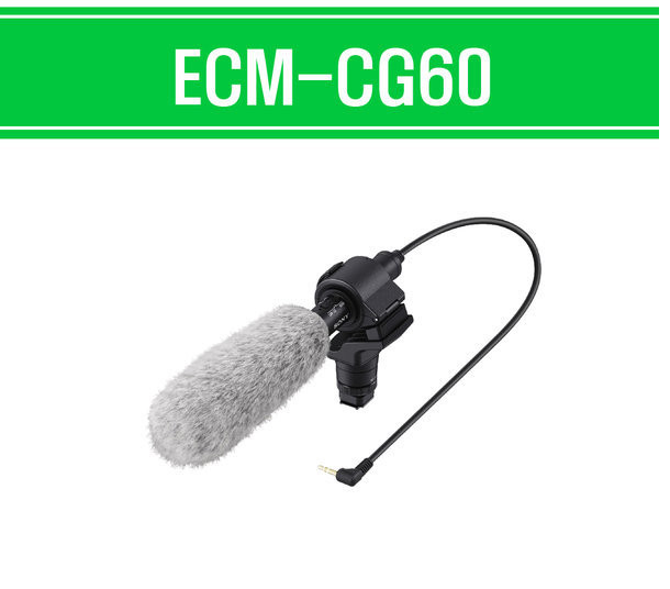 Sony Shotgun Mic ECM-CG60 Wire 45/2000Hz Wind Screen AAA 80g for ILCE-7S FDR DSC