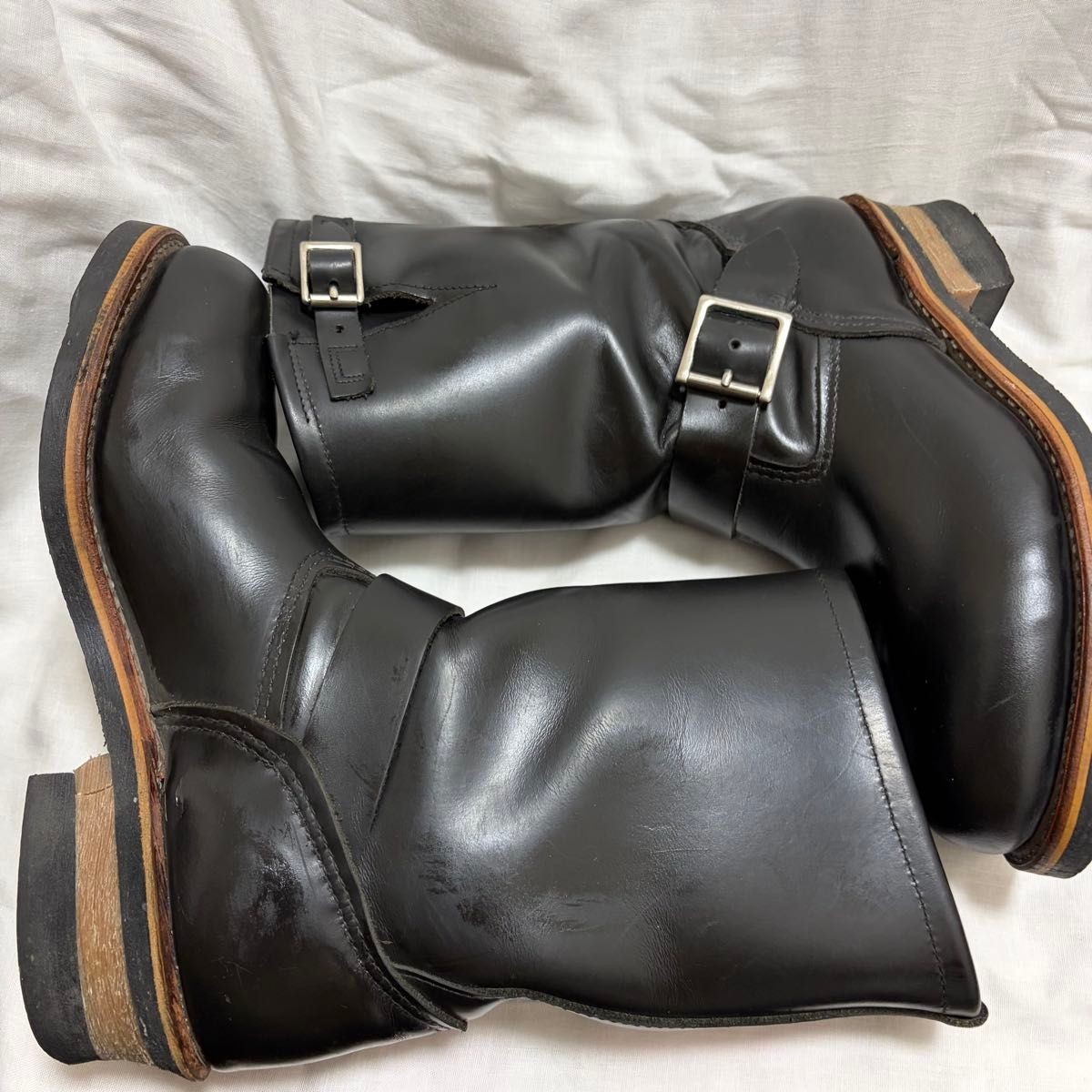 RedWIng Boots 2268 Leather Black Engineer Boots Size8D