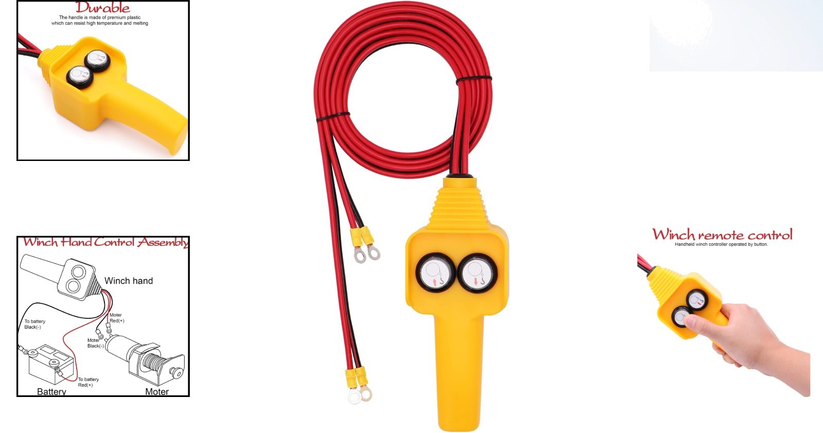Winch Replacement Hand Control - 12V 1500-5000lbs for Easy Installation