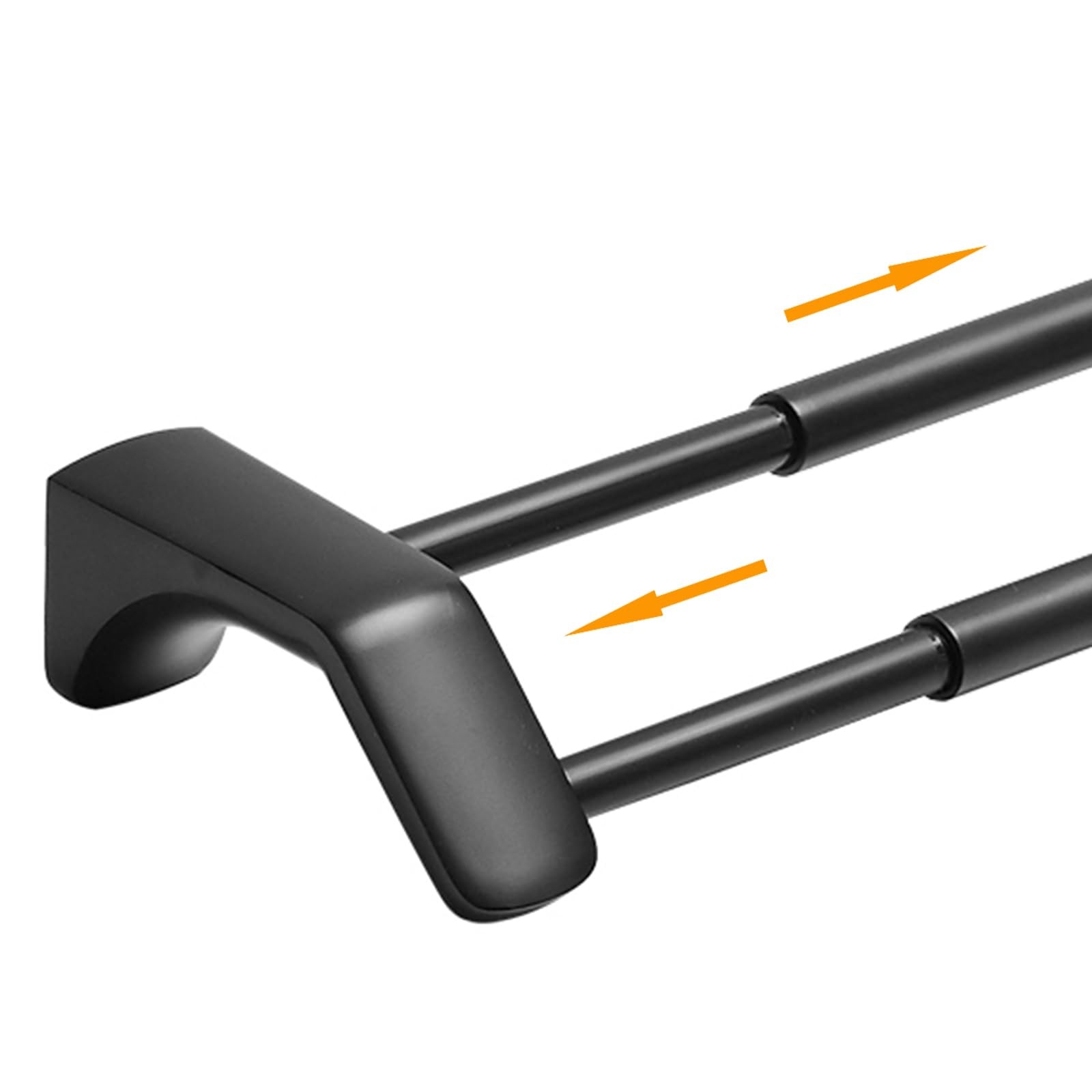 Hoimpro Adjustable 13.9-25.3 Inches Double Bath Towel Bar for Matte Black