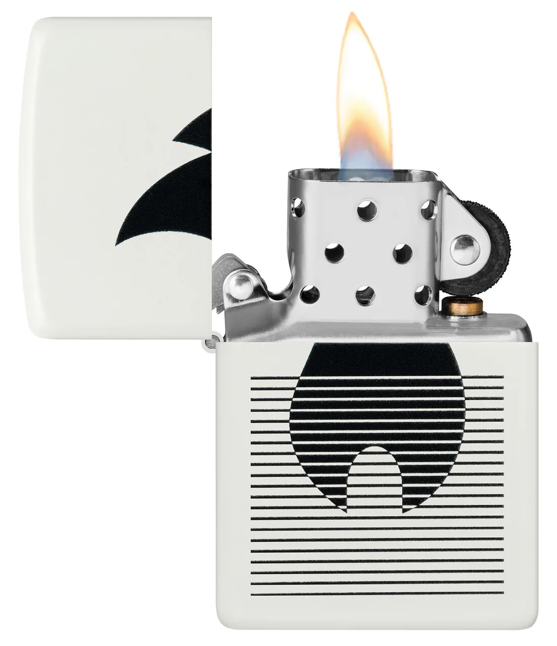 Zippo Flame Gradient Design White Matte Color Image 46485