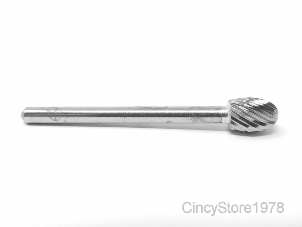 SE51S Oval Shape 1/4" Carbide Burr Bur Tool Die Grinder Bit 1/8" NEW