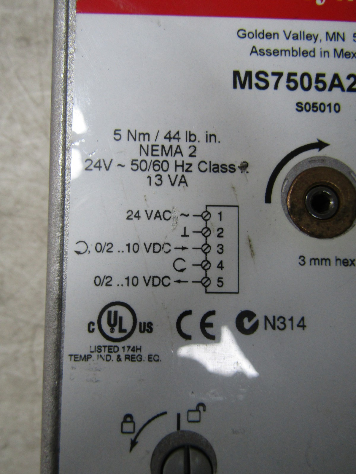 💥HONEYWELL SPRING RETURN DIRECT ACTUATOR 24 VAC MS7505A2008