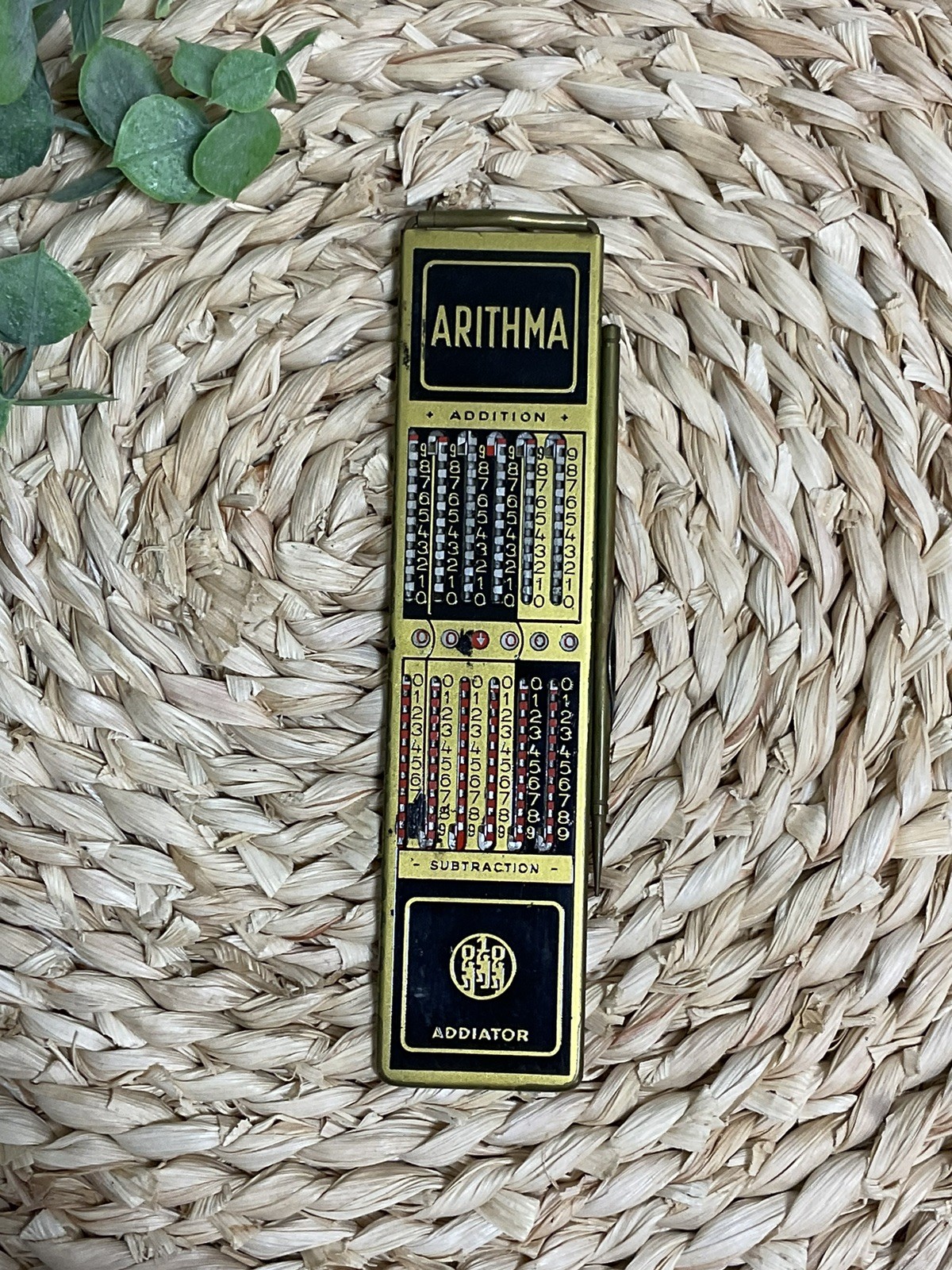 Arithma Addiator Manuel Calculator w/ Stylus pre owned