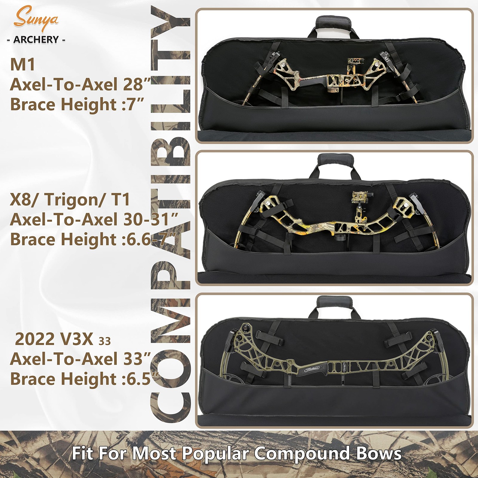 Compound Bow Case with Molle System - Neoprene Bow String Protection & Padded...
