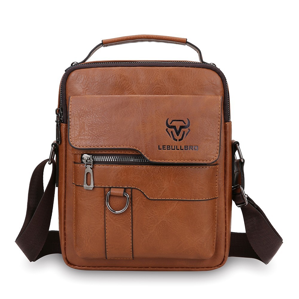 US Men's Leather Handbag Sling Bags Shoulder Messenger Bag Business Outdoor Bag