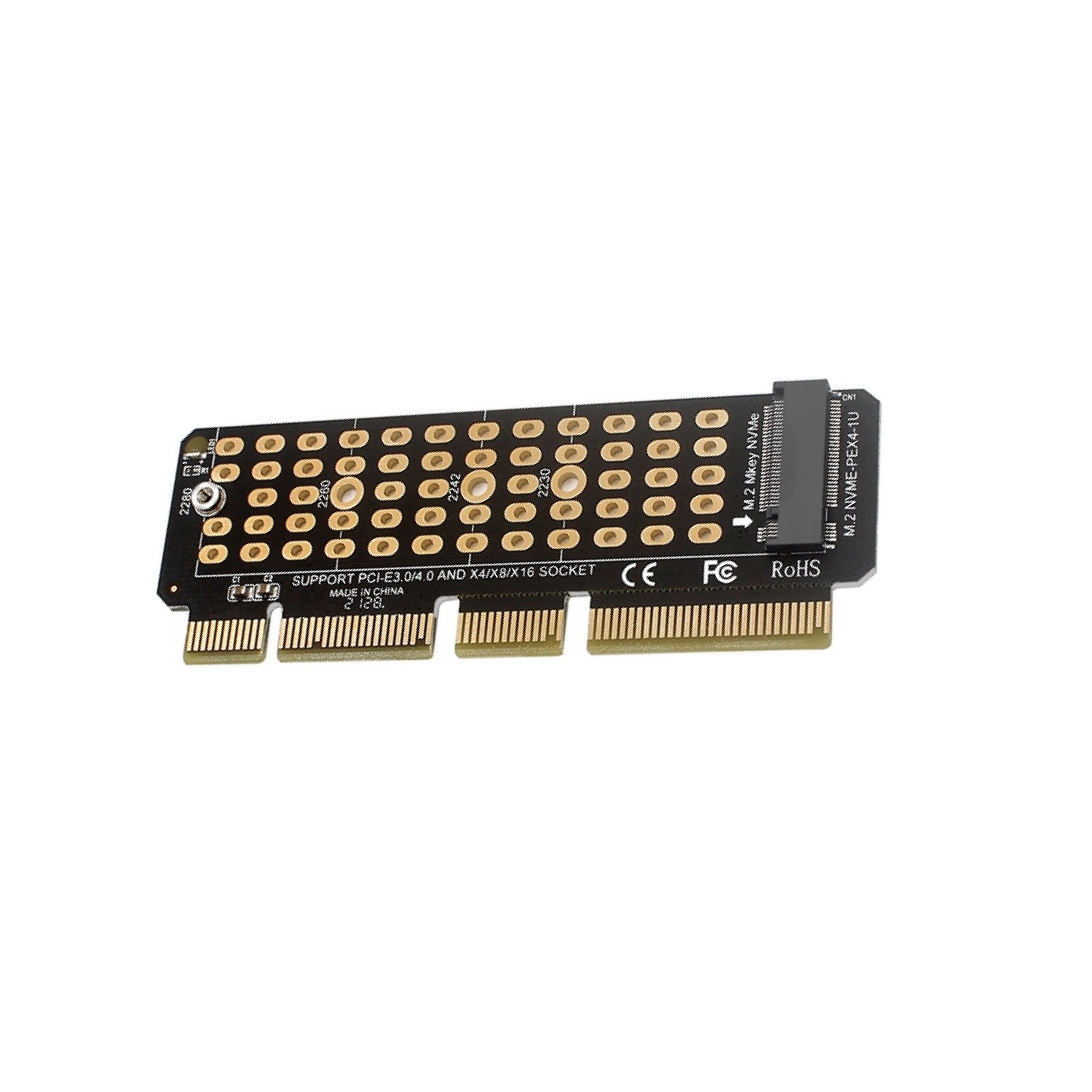 M.2 NVMe SSD to PCI-E Express 3.0 X4 X8 X16 Adapter Card Full Speed 2280 PH41-U1