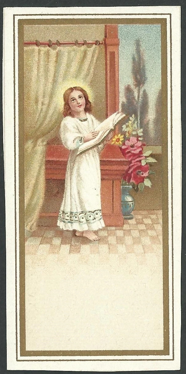 Holy card antique del Niño Jesus santino image pieuses estampa