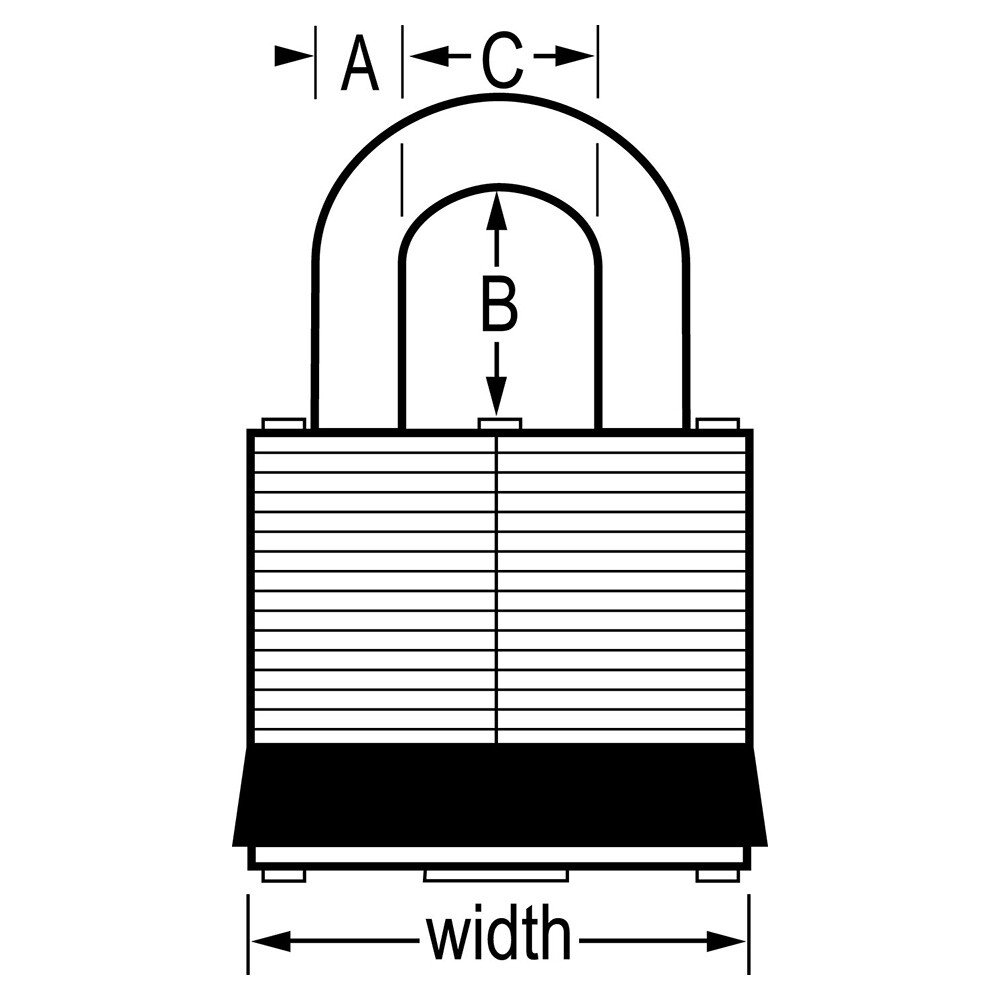 Master Lock 7KA Padlock, Keyed Alike P605