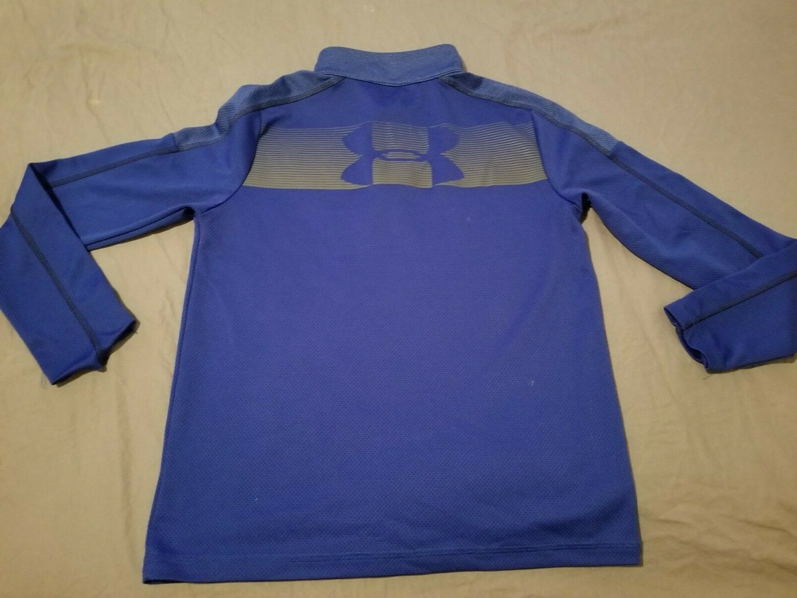 Boys adidas Half Zip Shirt YMD Youth M Medium Blue Athletic Long Sleeve