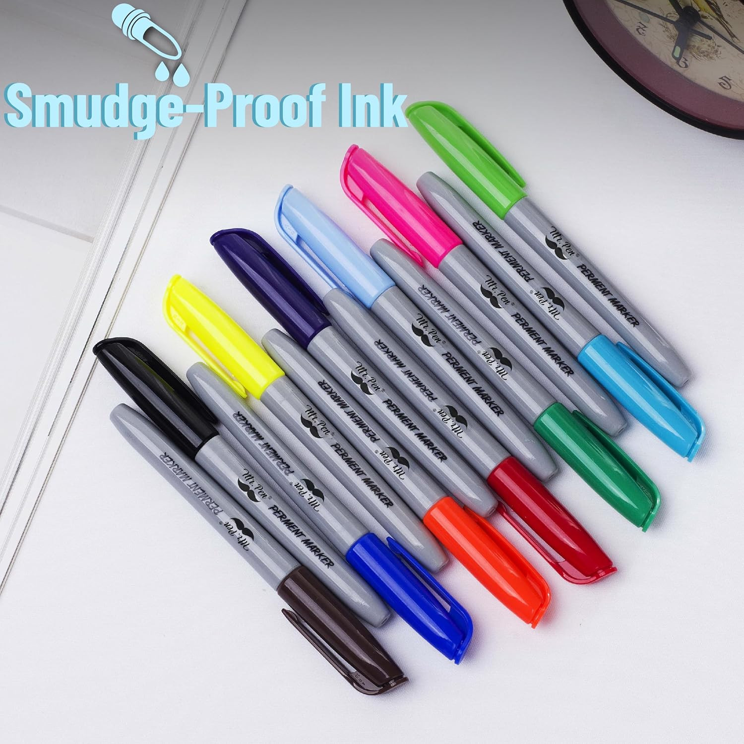 - Assorted Color, Fine Point Permanent Markers, 12 Pack