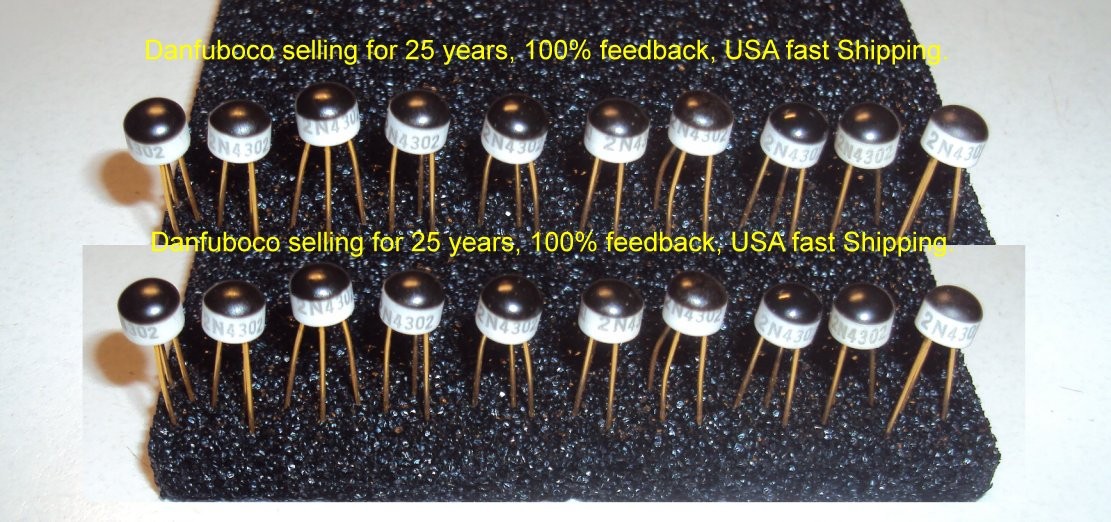 2N4302 N-Channel JFET "20 piece Lot" LOW Noise Vintage Audio TO-106 GLOBTOP