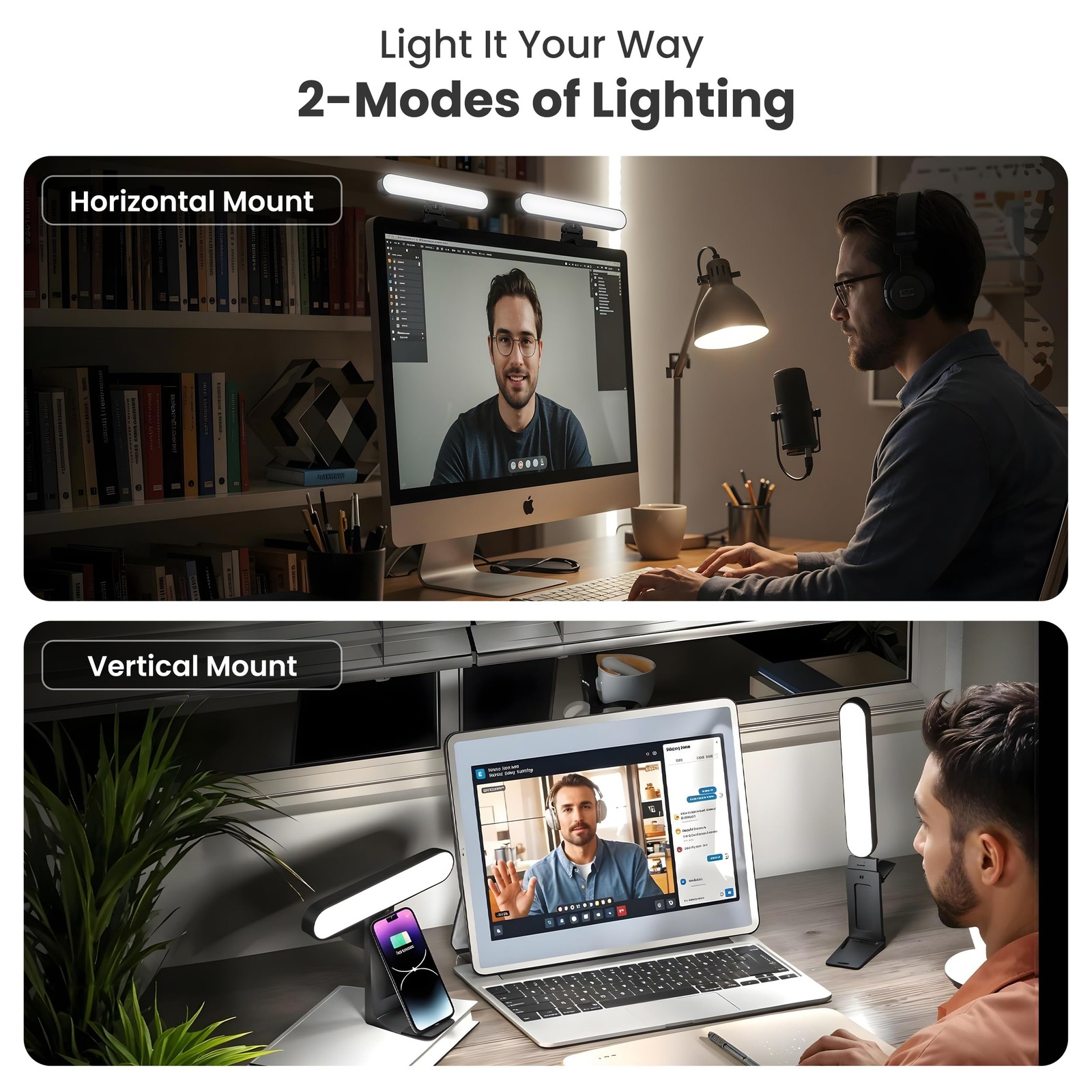Monitor Light Bar for Computer & Laptop – Remote&Touch Control, Streaming Vid...