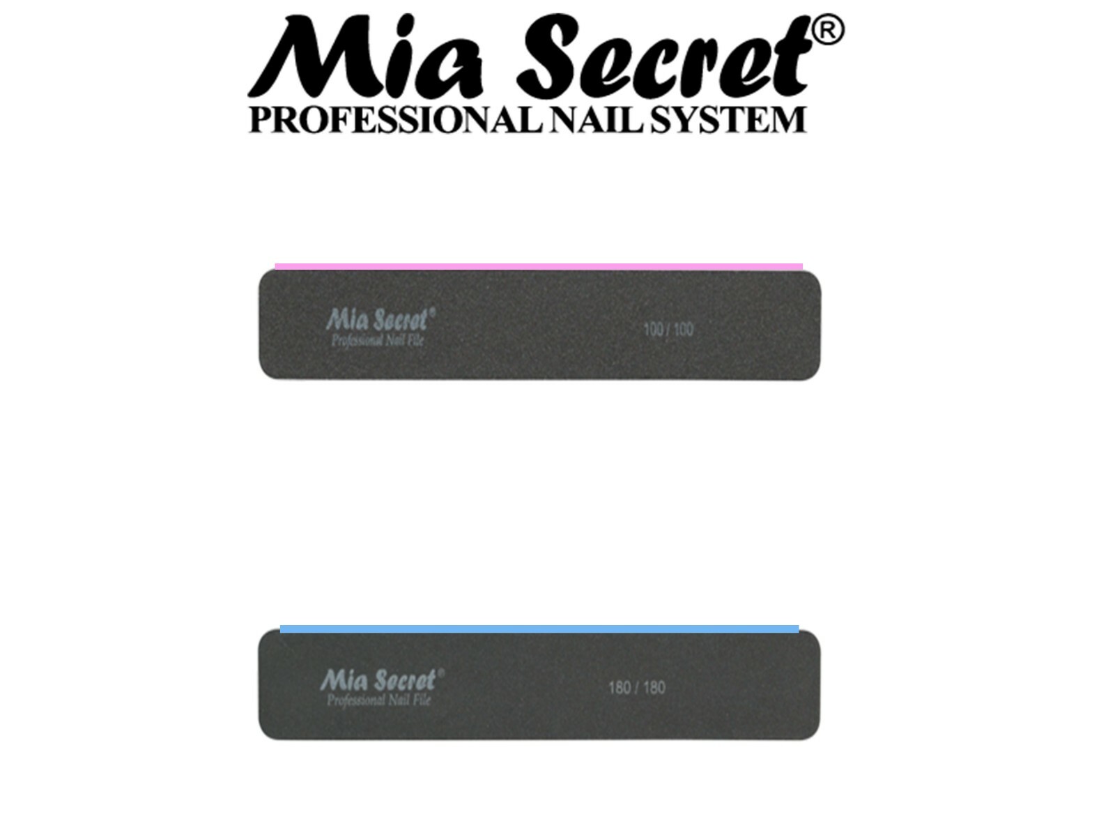 MIA SECRET BLACK  JUMBO NAIL FILE - 100/100 180/180 - PICK YOURS