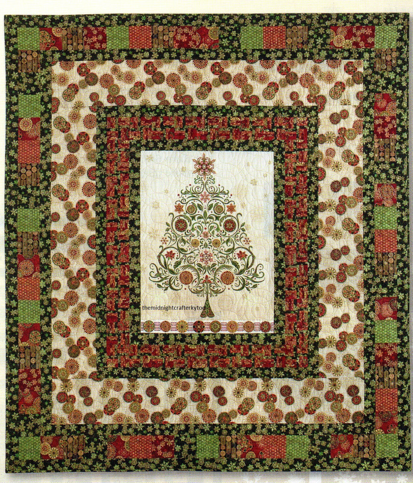 Gilded Holiday Quilt Pattern Pieced SG