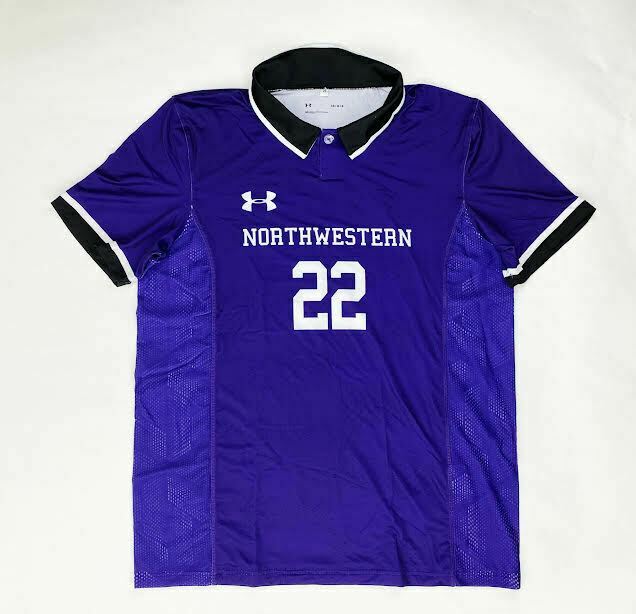 Under Armour Northwestern Game Soccer Jersey Men's L Purple Black UJUJP3M