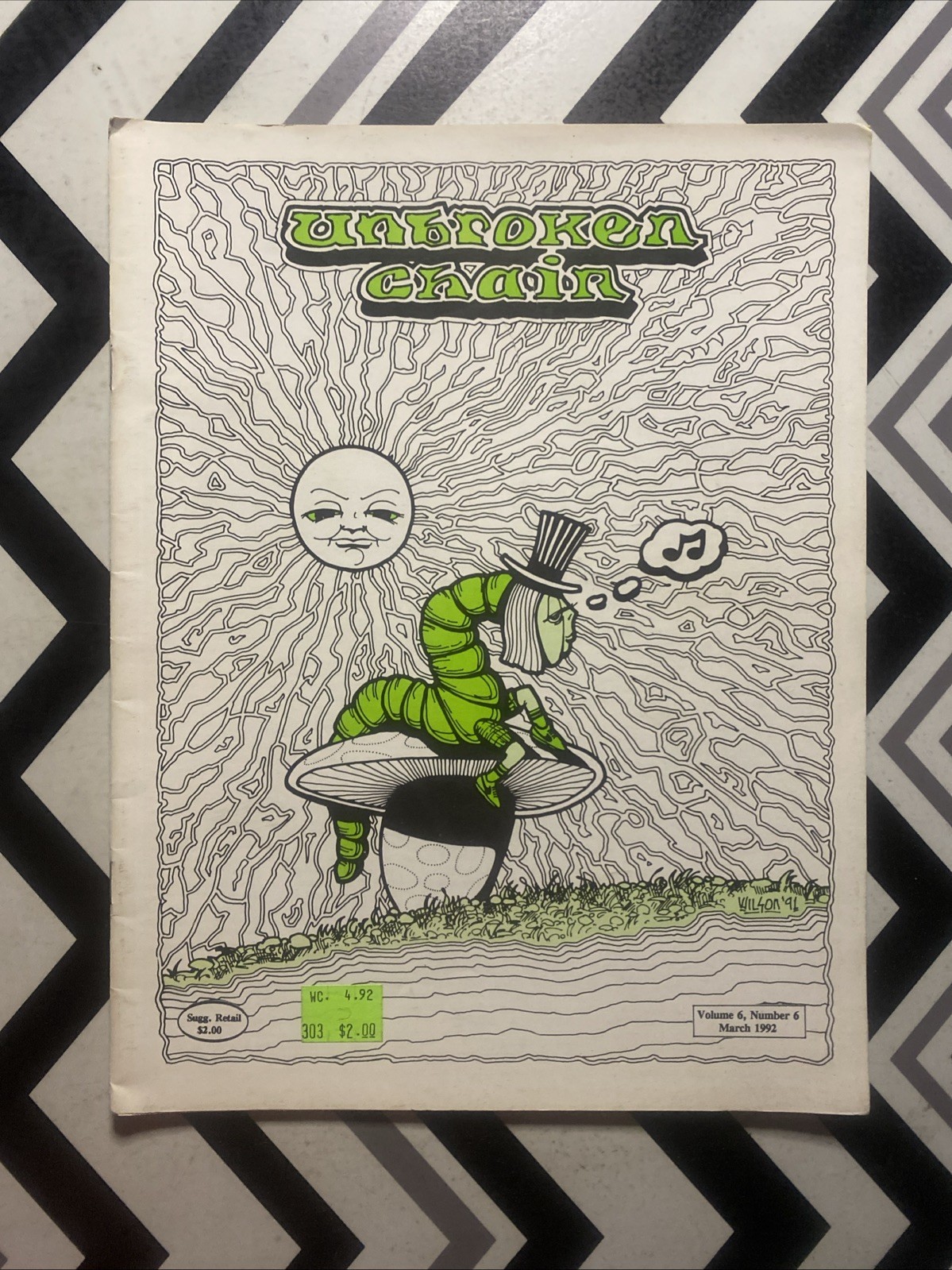 Unbroken Chain Vol. 6 No. 6 - Grateful Dead Magazine 1992 W/ Readers Poll Paper