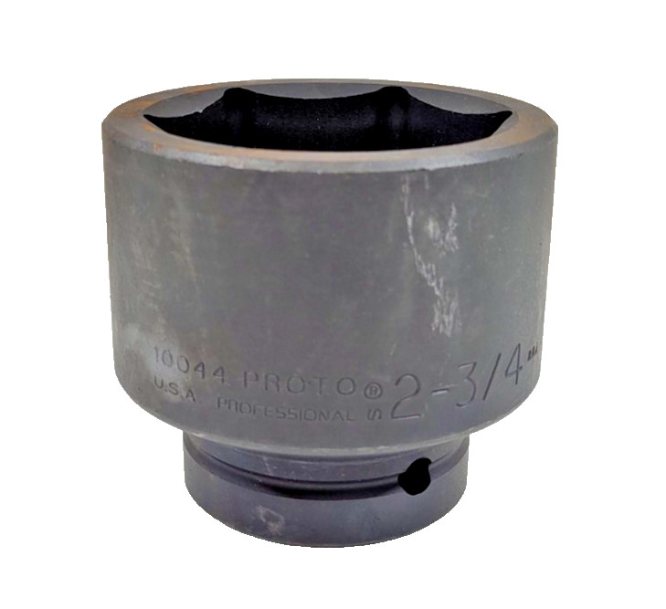 PROTO USA 10044 2-3/4” Impact Socket 6 Point 1" DRIVE Black Oxide 6 point