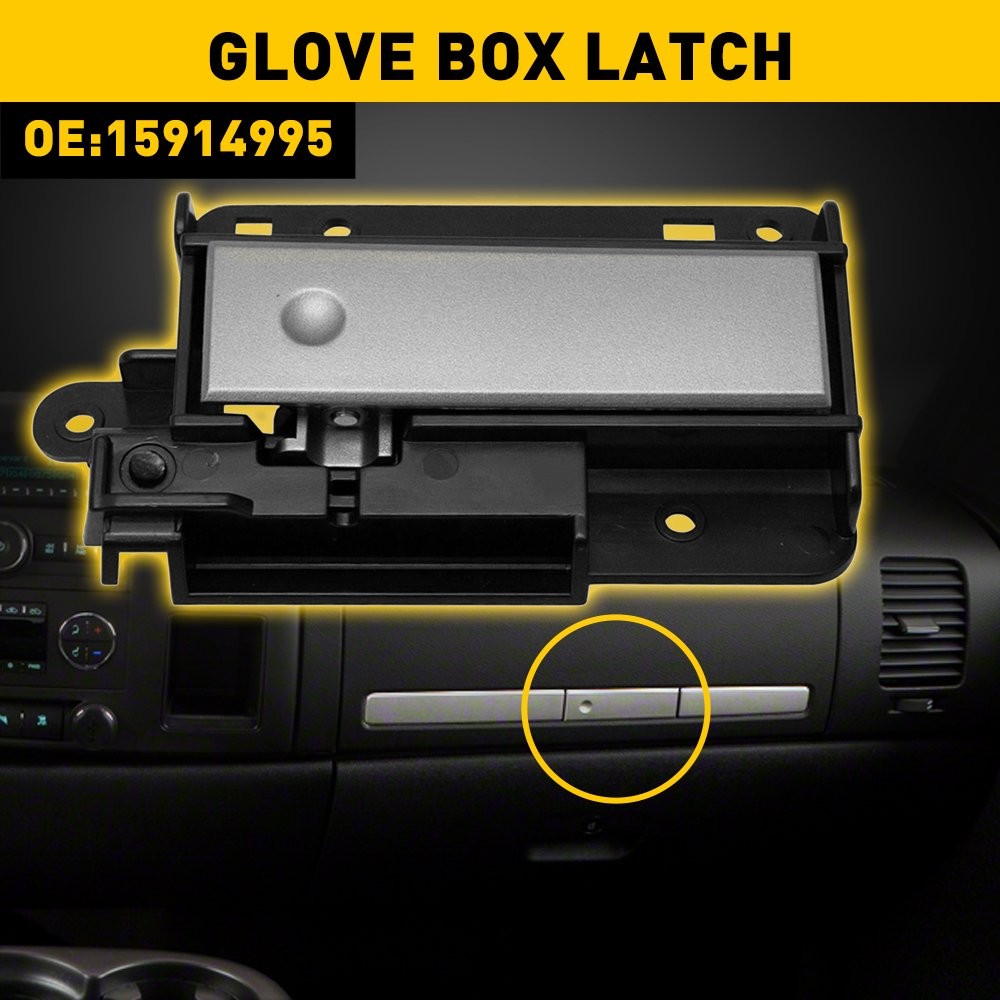 Glove Box Lock Compartment Latch Handle For 2005-2014 Chevrolet Silverado Silver