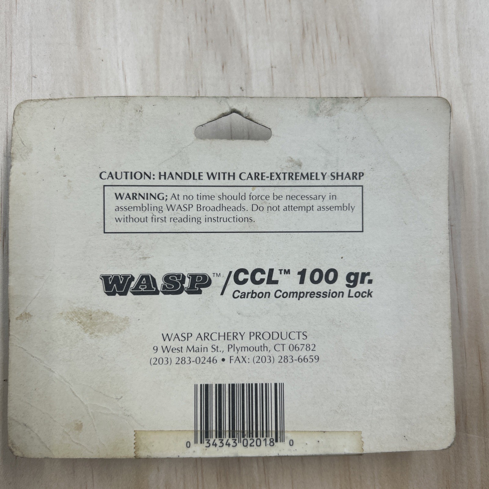 18 Wasp 100 grain CCL 1 1/8" replacement blades Model 2018 ss