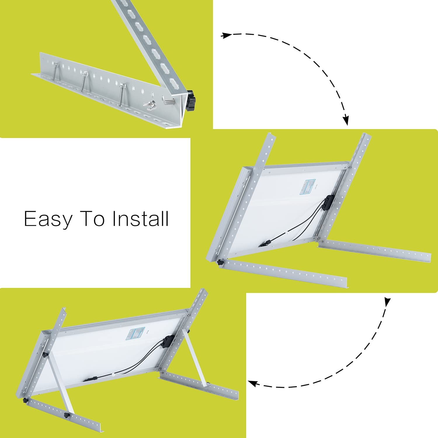 Jjn 41 Solar Panel Mount 0 To 90 Adjustable Solar Panel Mounting Brackets