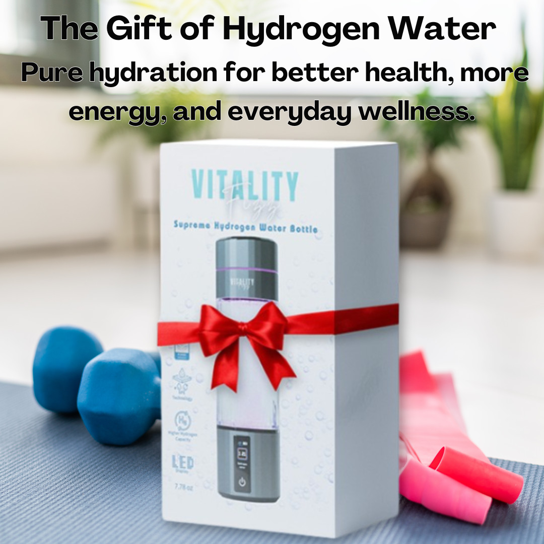 Open Box Vitality Fizz Hydrogen Bottle w/ Inhaler Kit | 6000+ PPB | SPE/PEM Tech