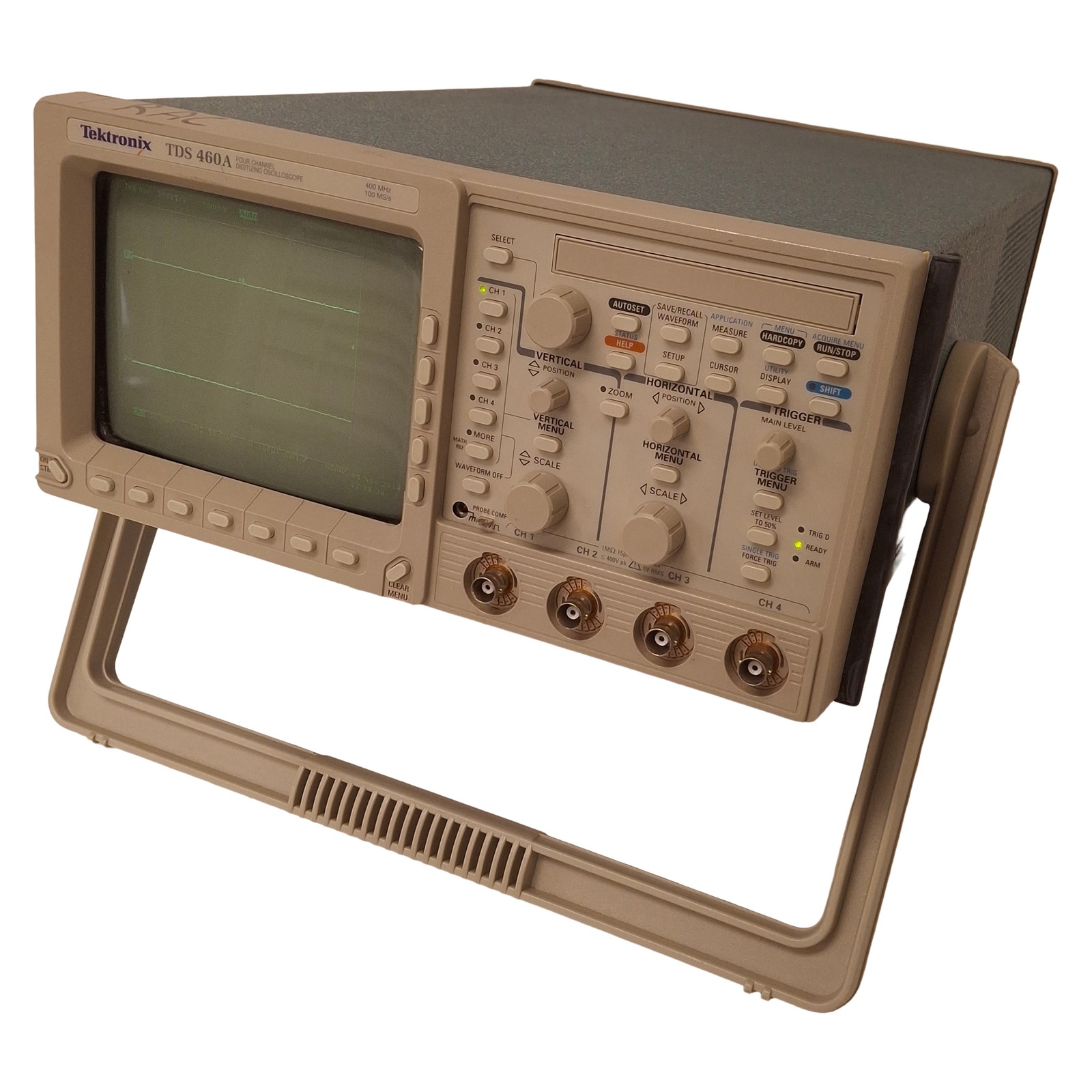 Tektronix TDS460A Digitizing Oscilloscope 4-Channel, 400MH/z, 100MS/s, 90-250VAC