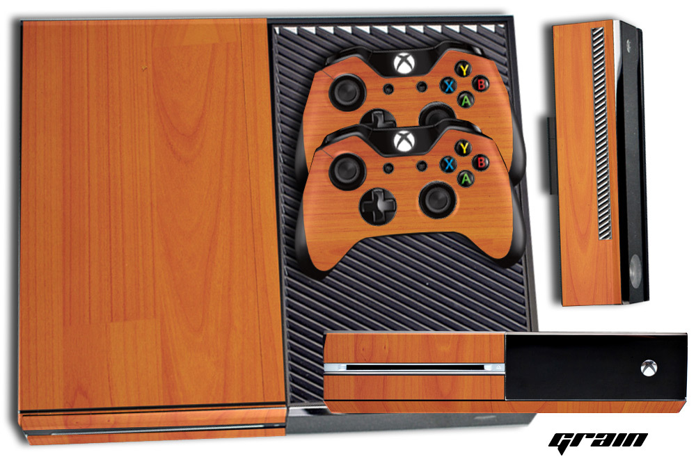 Designer Skin for XBOX ONE 1 Gaming Console+2 Controller Sticker Decal GRAIN